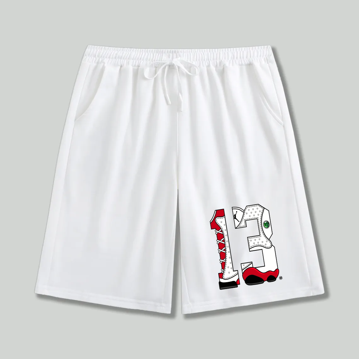Unisex athletic shorts Number 13 Jordan 13 Themed