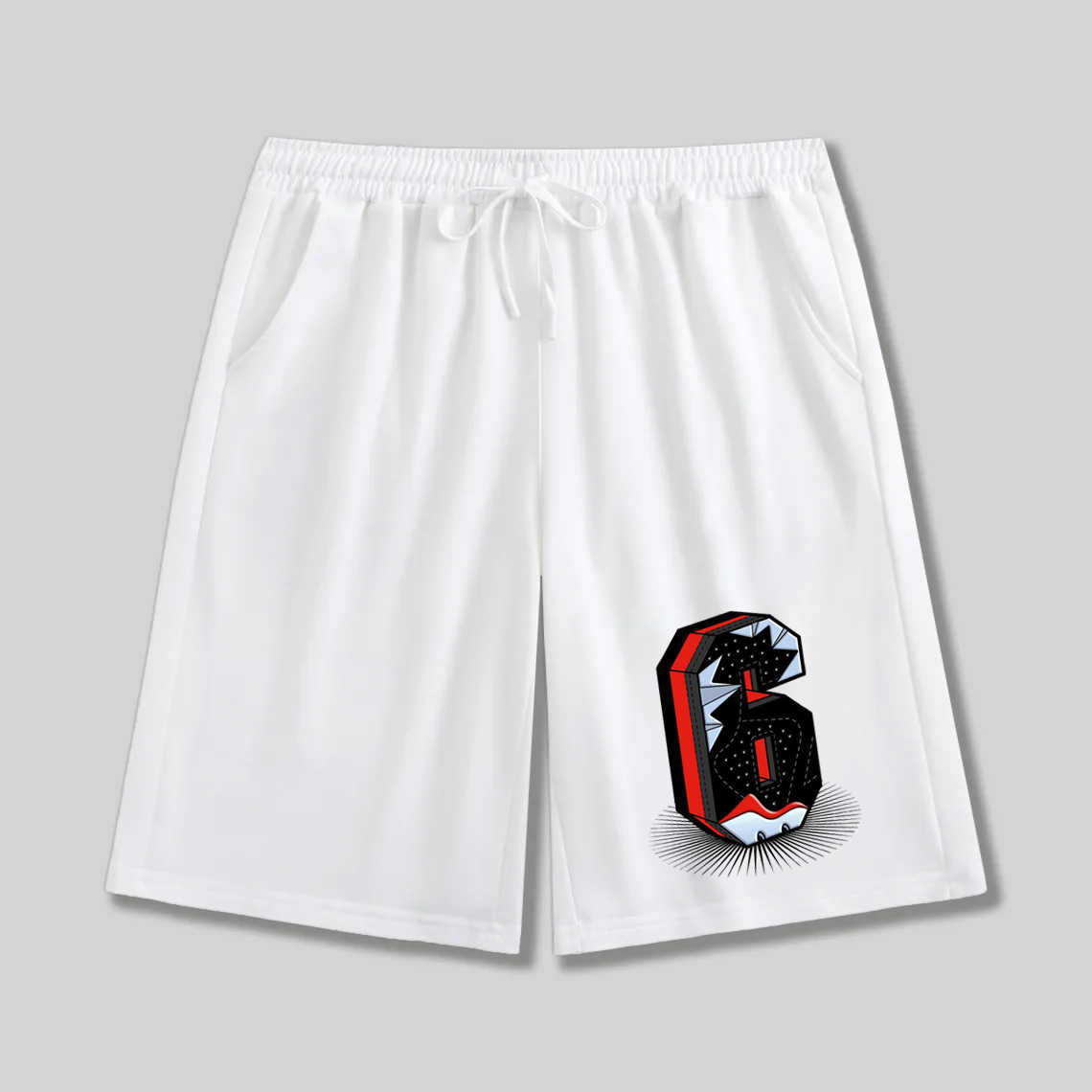 Unisex athletic shorts Number 6 Jordan Inspired Graphic Print