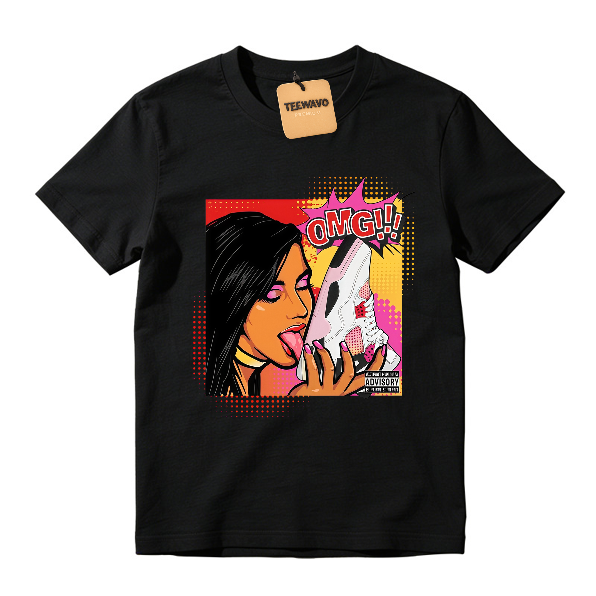 Pop Art Character Graphic Casual Short Sleeve Tee, Retro Comic Street Fashion Printed T-Shirt