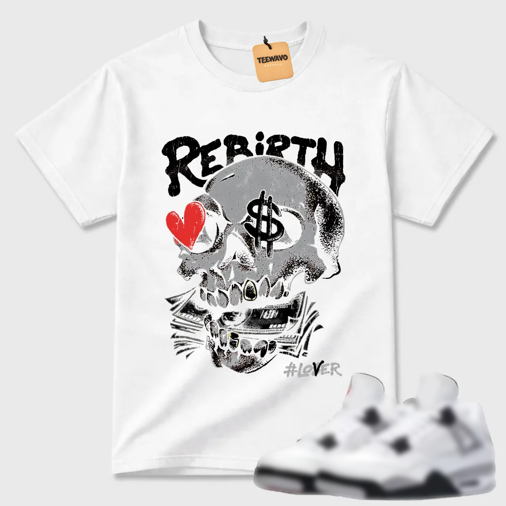 Rebirth Skull Money AJD 4 Graphic Tee