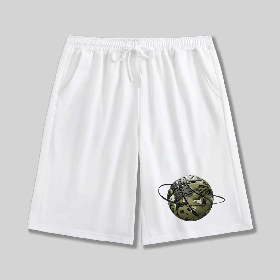 Unisex athletic shorts Camo Basketball Planet Graphic Print