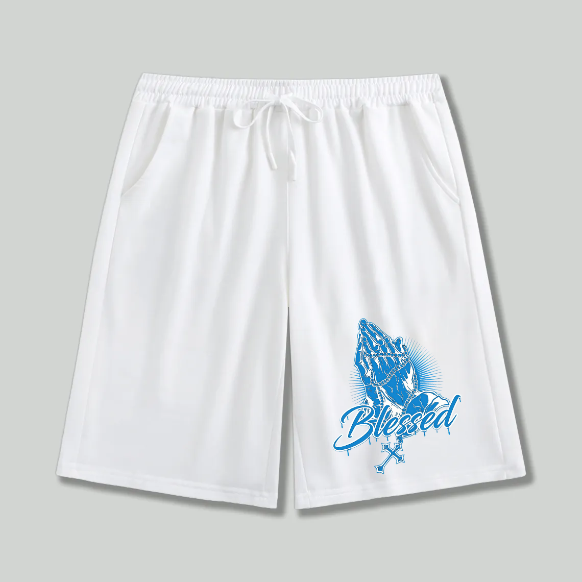 Unisex athletic shorts Blessed Praying Hands Graphic Print