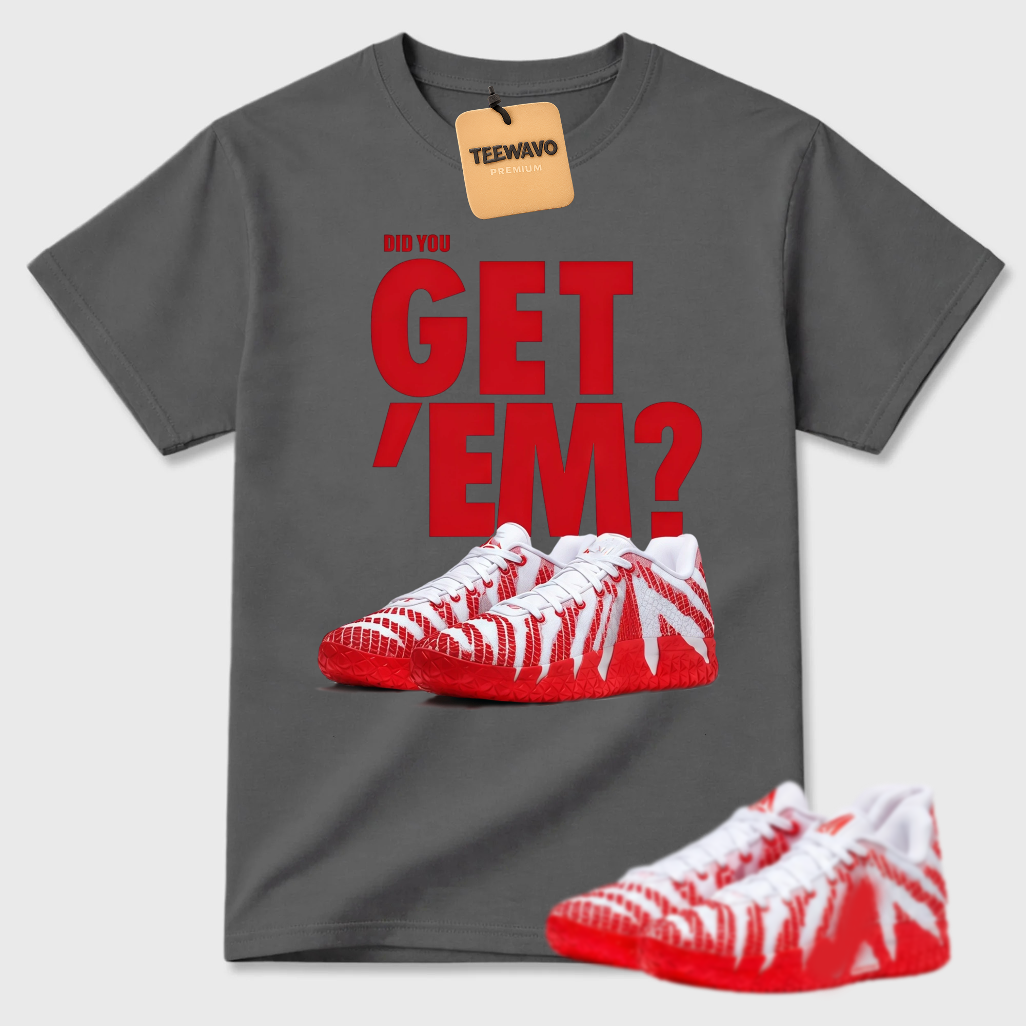 Did you get's me Shirt To Match-Ja3 red and white 