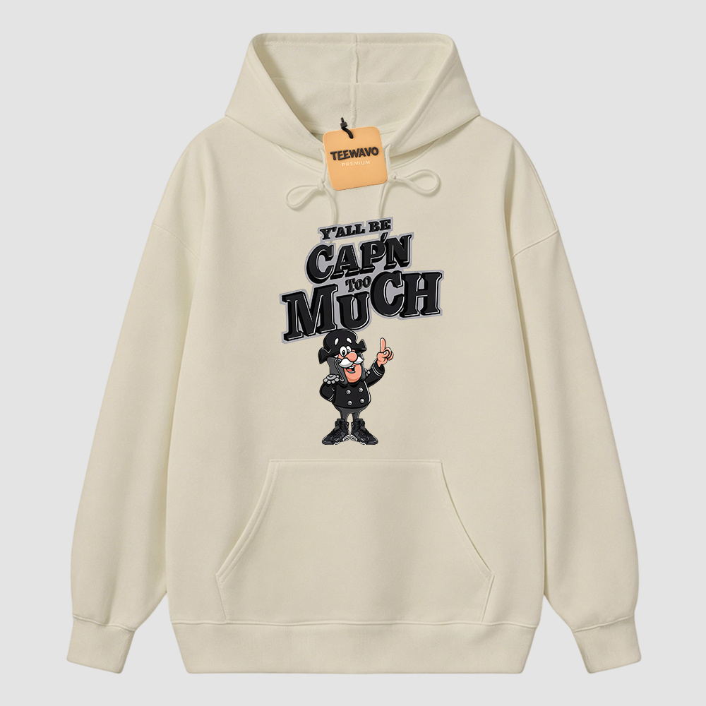 CAP'N MUCH! Hoodie To Match Retro 6 Cap And Gown
