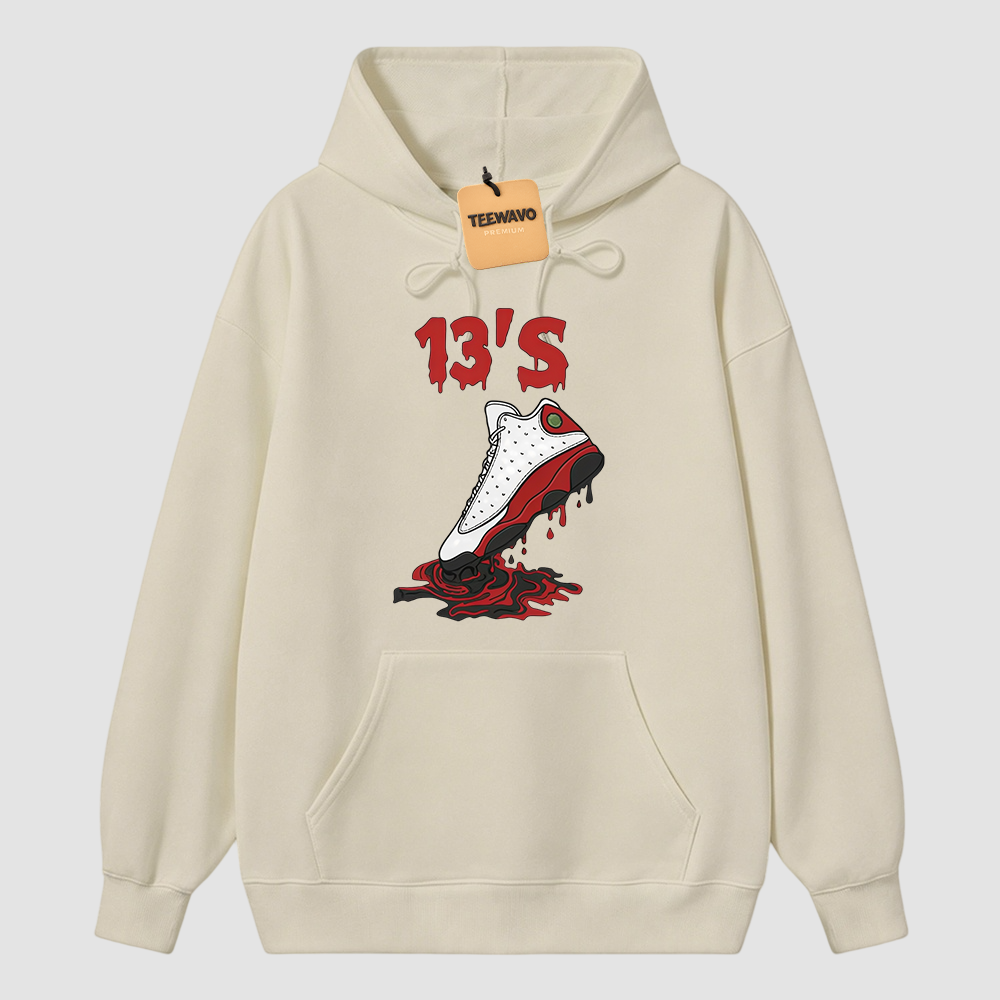 Dripping Shoe 13'S Hoodie Matching Joardan 13 OG Chicago Red/White
