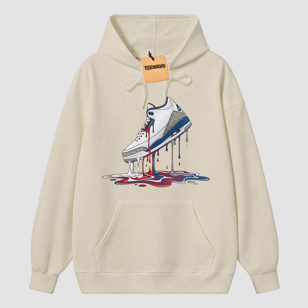 Dripping Shoe Hoodie to Match AJ 3 True Blue