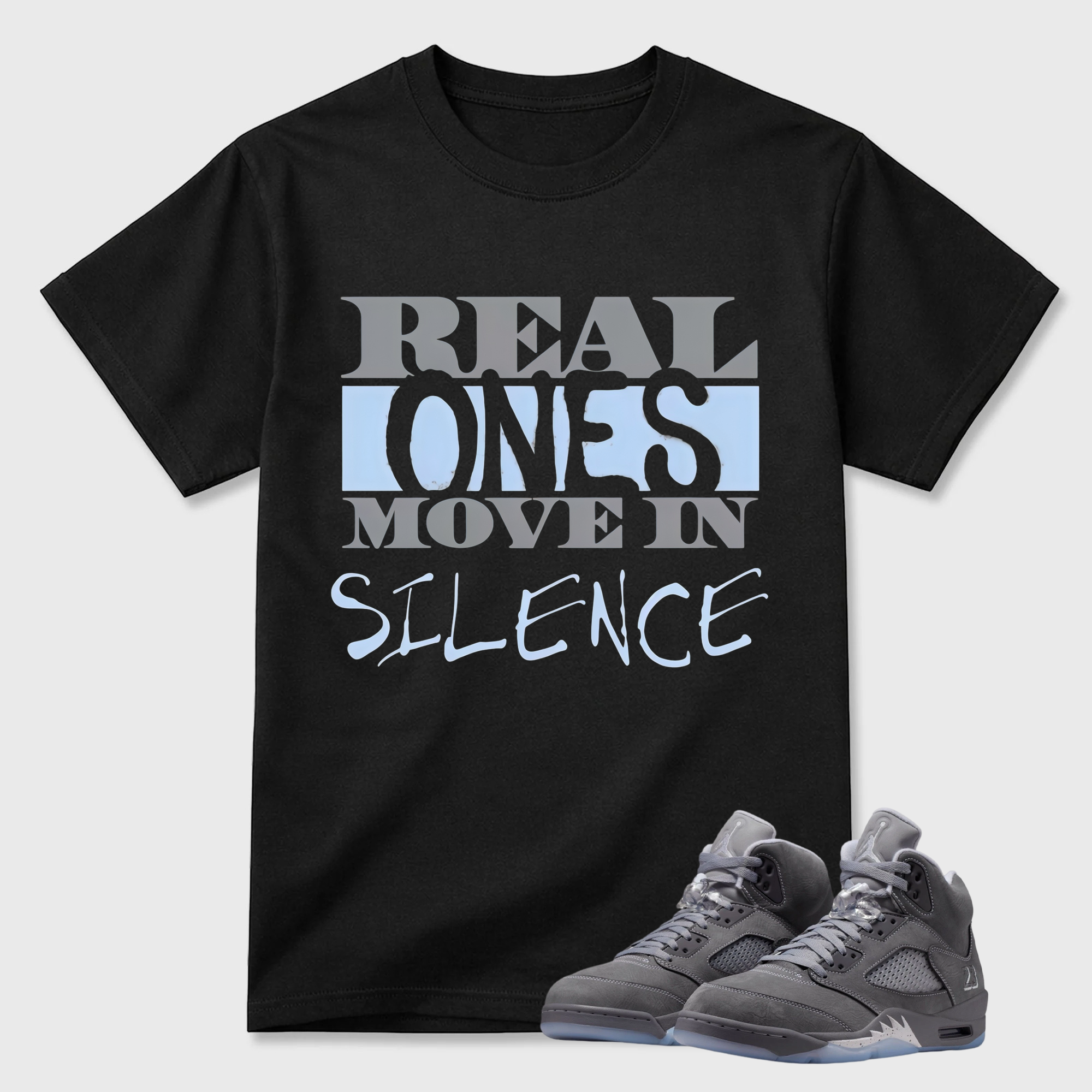 AJ5 Wolf Grey Match Tee, Match REAL Tshirt  4 reviews
