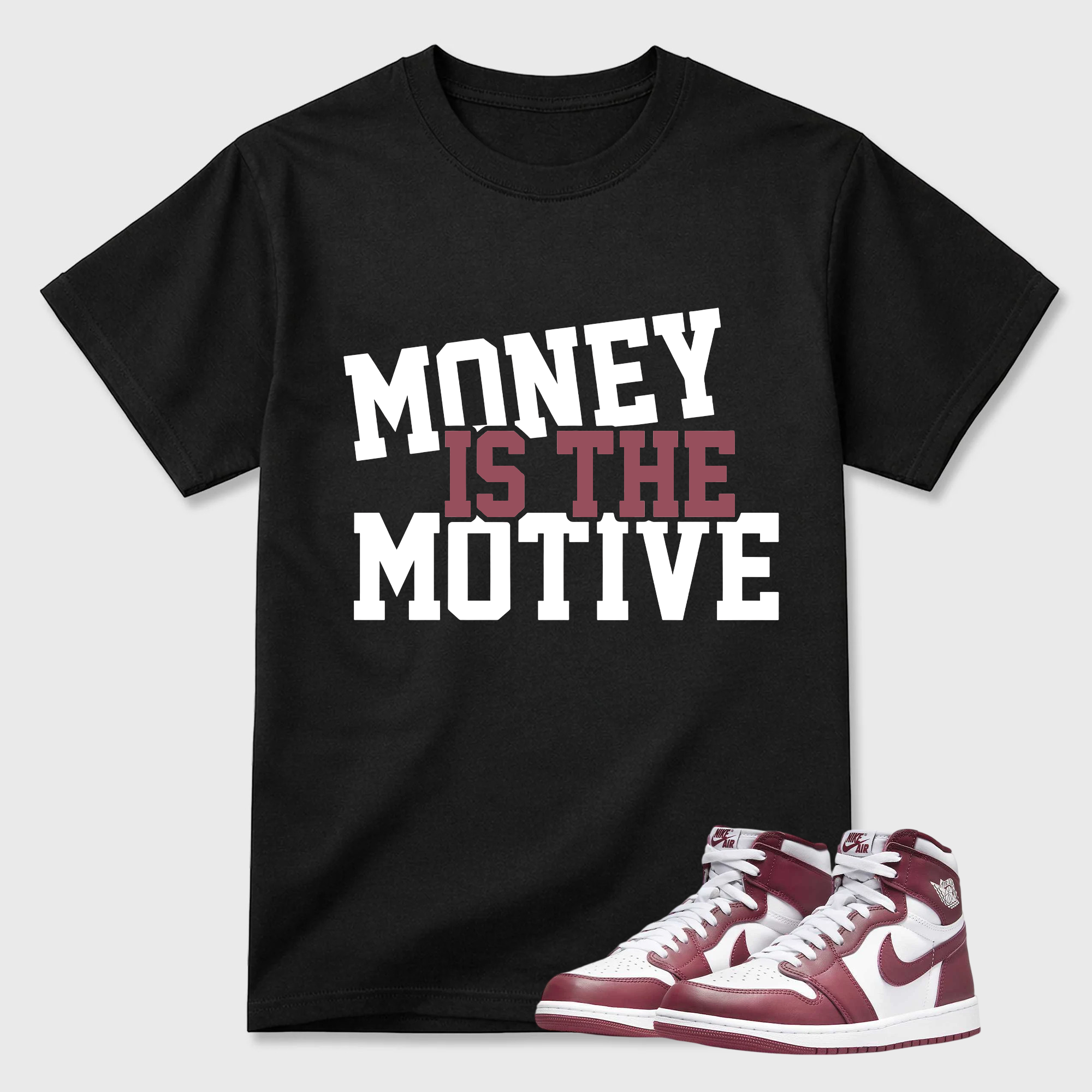 MONEY Air J 1 Artisanal Team Red OG Retro High White 2024 AJ 1 Tshirt Match Sneaker