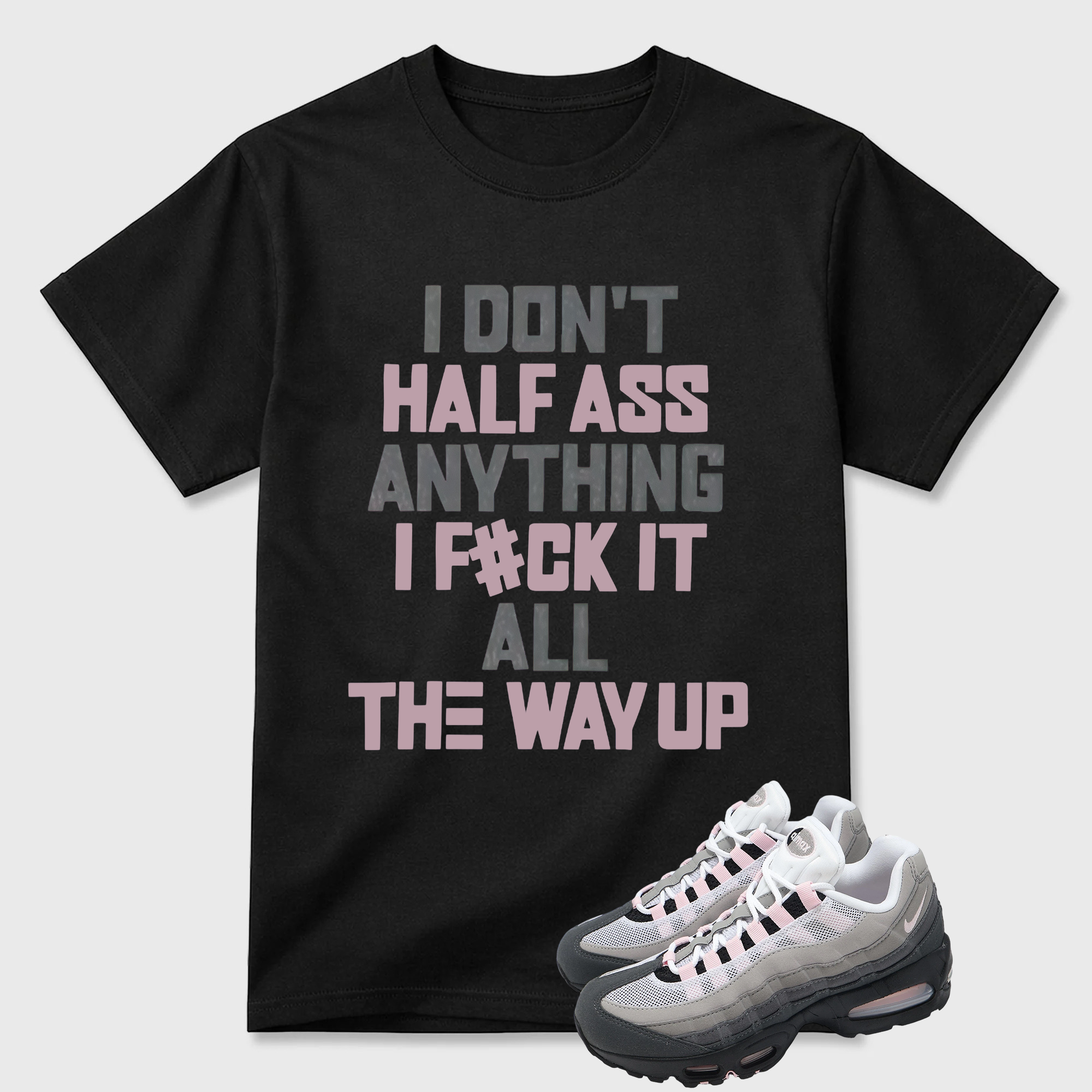 Classic 95 Pink Foam Shirt, AM95 Match Tee, HALF Tshirt