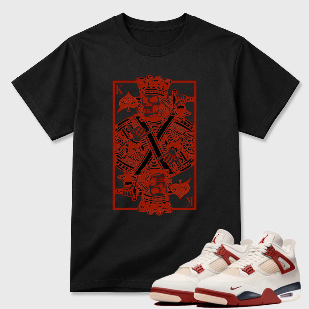 Skeleton King of Spades Playing Card AJ4 Streetwear Tee