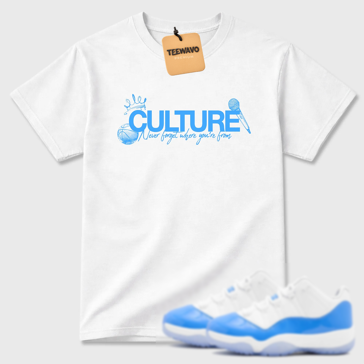 Culture Sneaker Tees - AJD 11 University Blue
