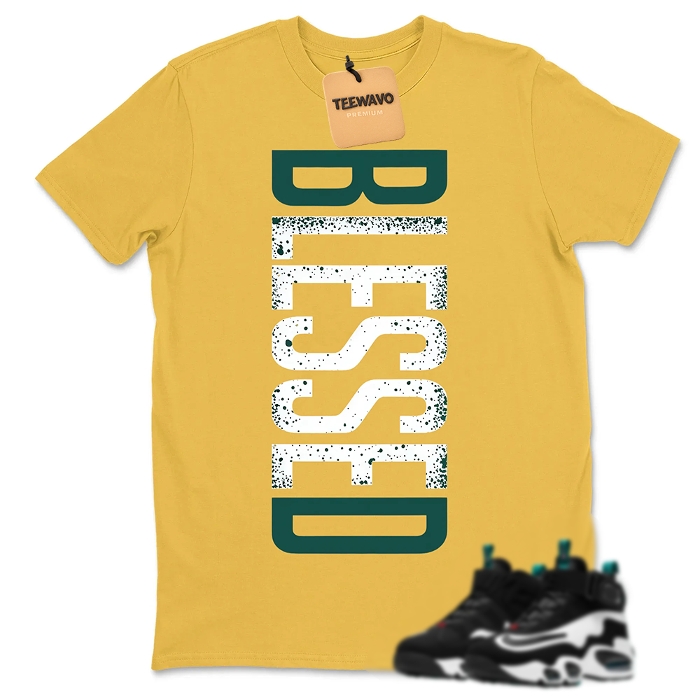 BLESSED!  Shirt To Match Griffey Max 1 White and Fresh Water