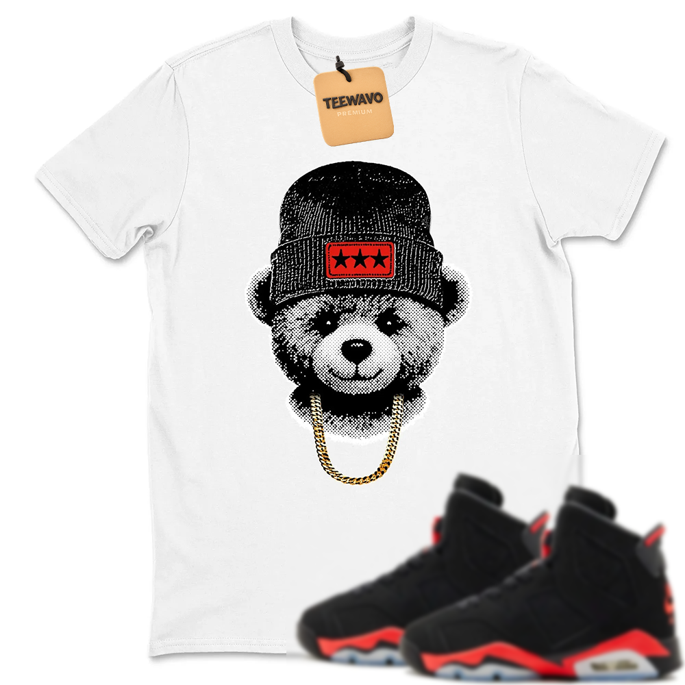 Gangster Teddy TEEWAVO Sneaker Tees - AJ 6 Reverse Infrared