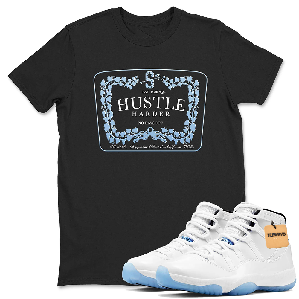 Hustle Harder Sneaker Tees - Air Joardan 11 Retro Legend Blue
