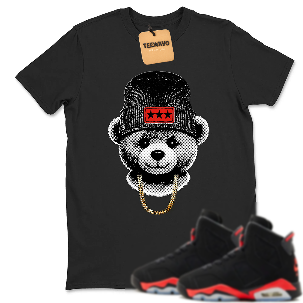 Gangster Teddy TEEWAVO Sneaker Tees - AJ 6 Reverse Infrared