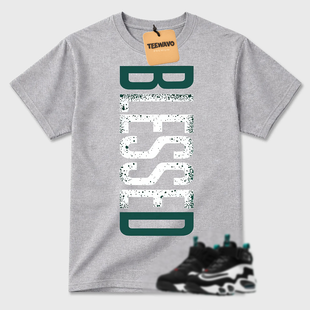 BLESSED!  Shirt To Match Griffey Max 1 White and Fresh Water