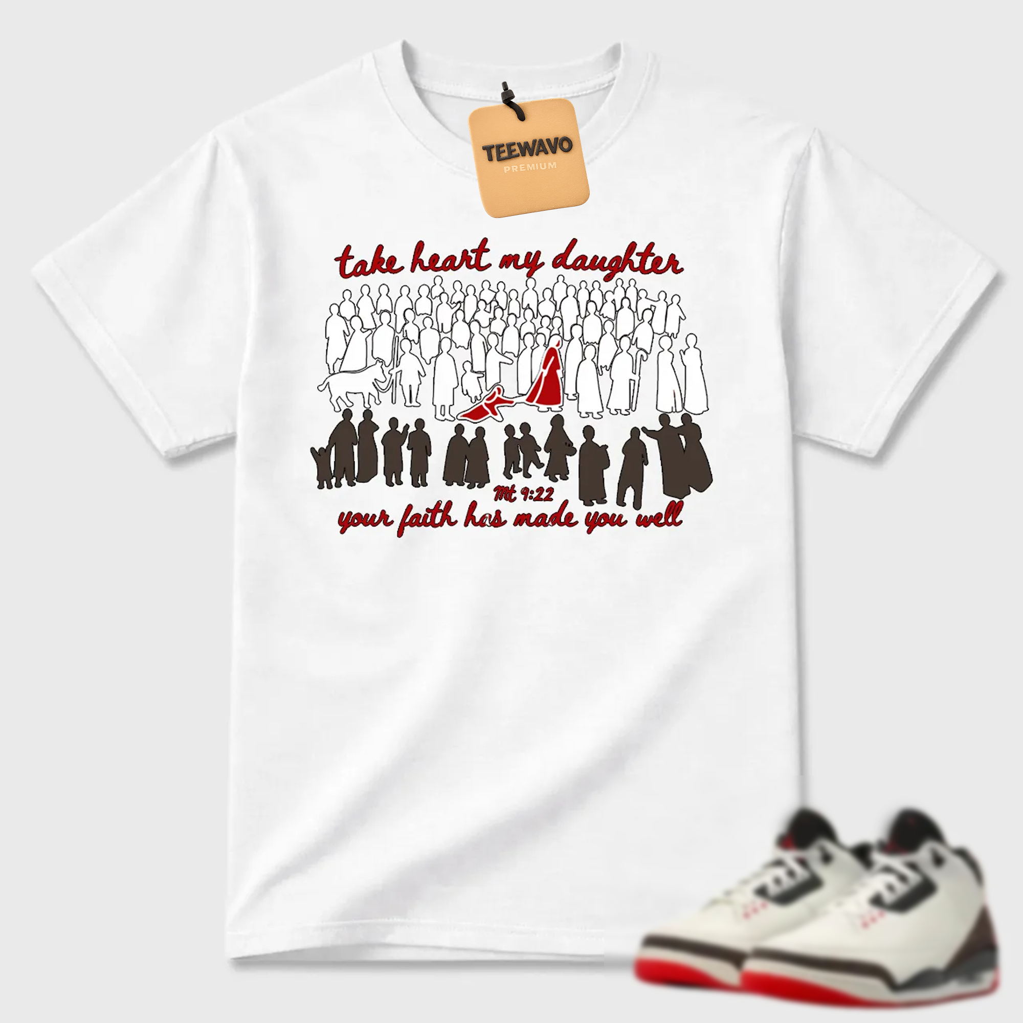 Take Heart My Daughter Religious AJ 3 Statement Tee