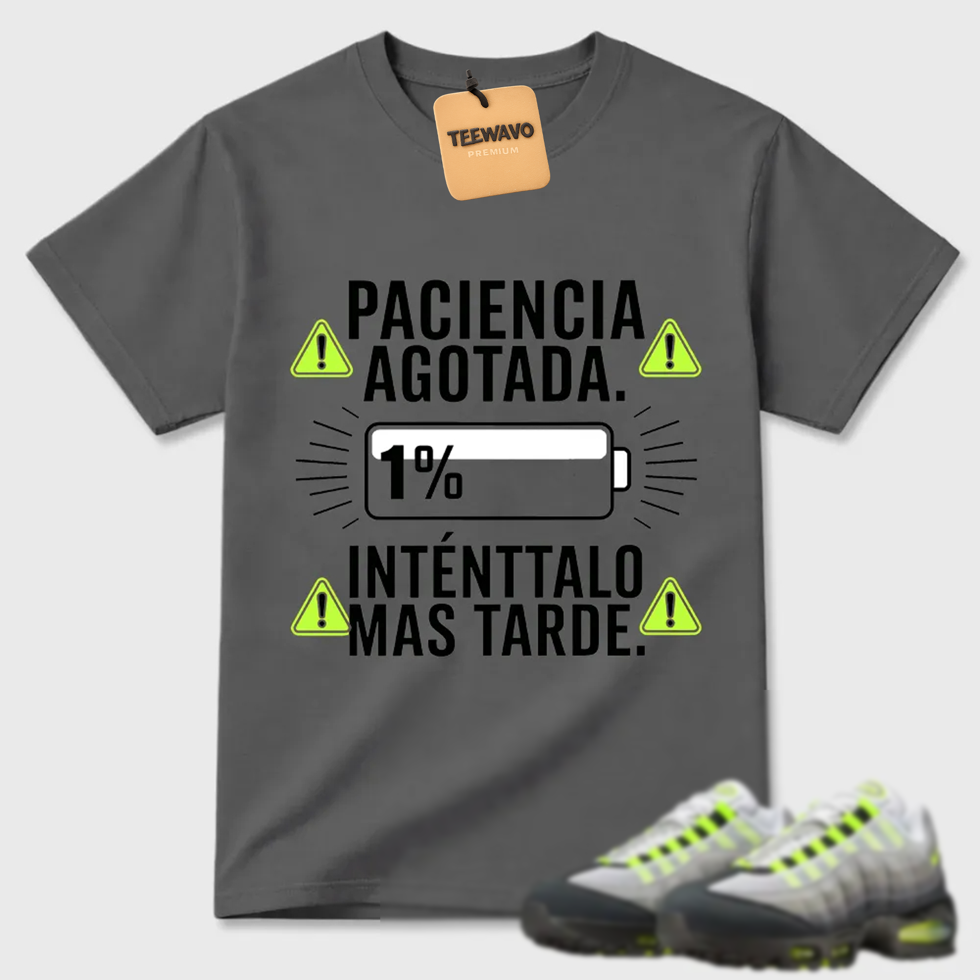 Paciencia Agotada Low Battery Spanish Quote Air Max 95 Casual Tee