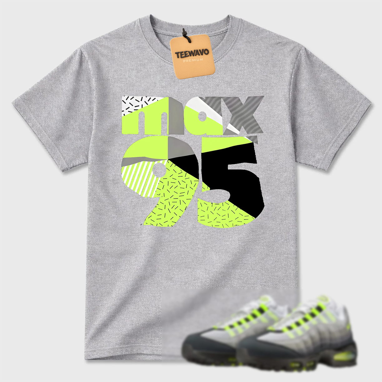 Neon Geometric 95 Premium Graphic Tee