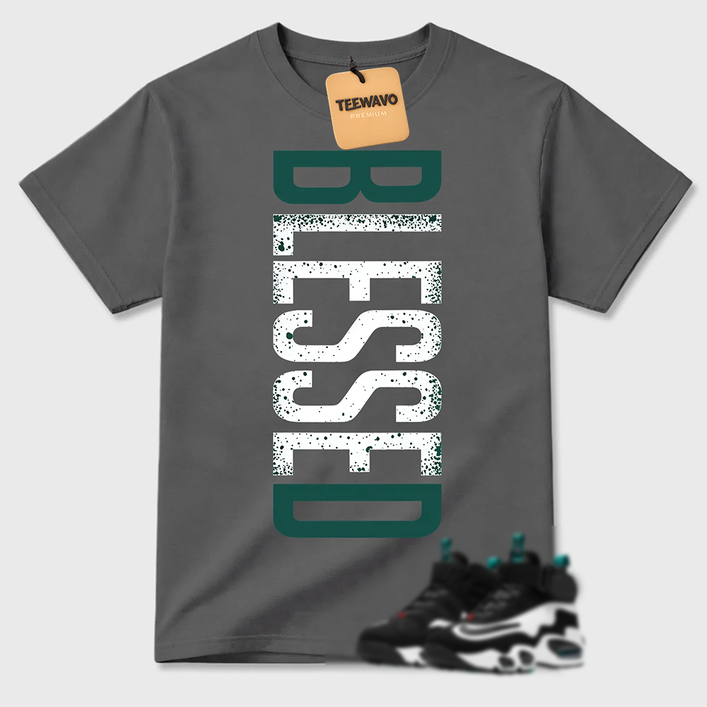 BLESSED!  Shirt To Match Griffey Max 1 White and Fresh Water