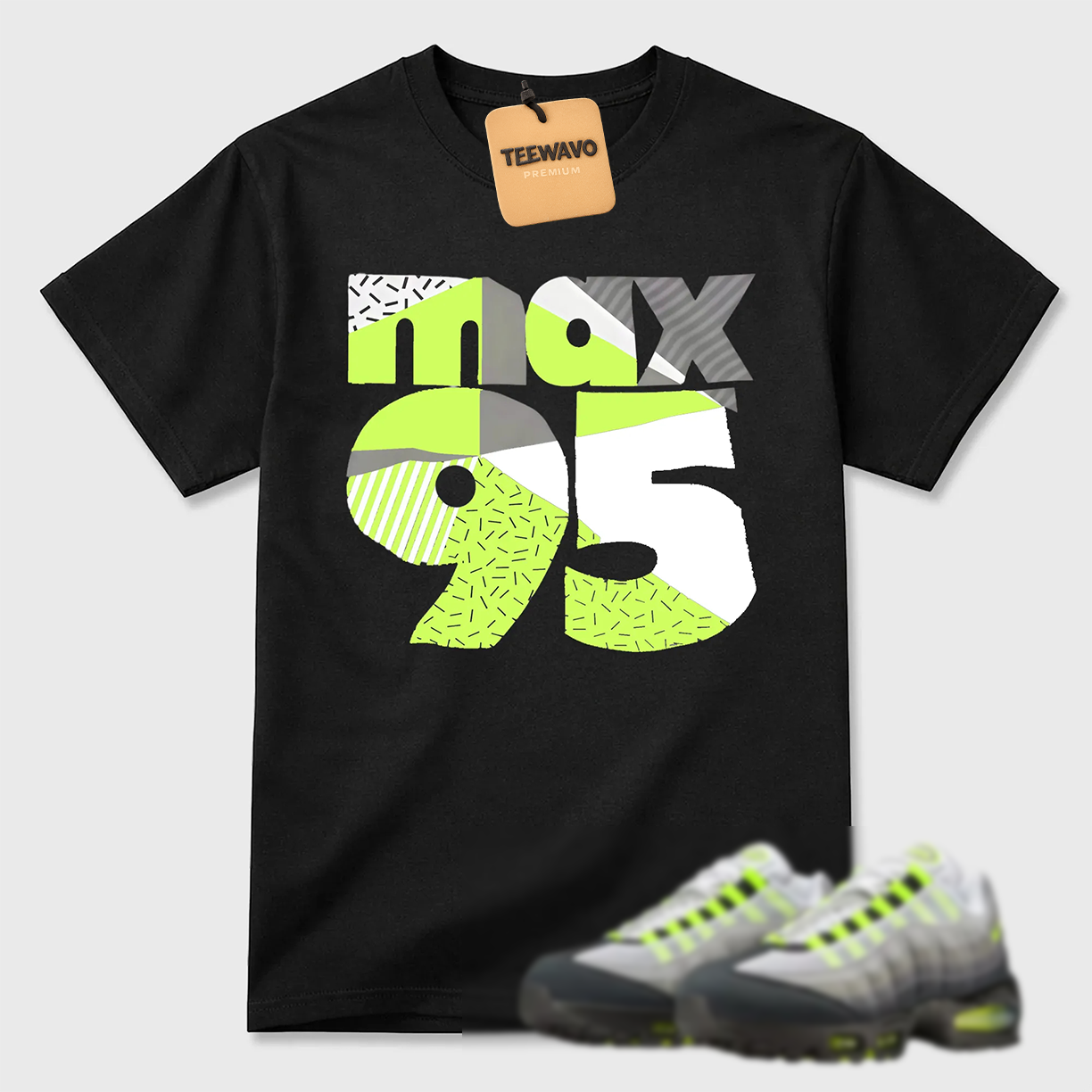 Neon Geometric 95 Premium Graphic Tee