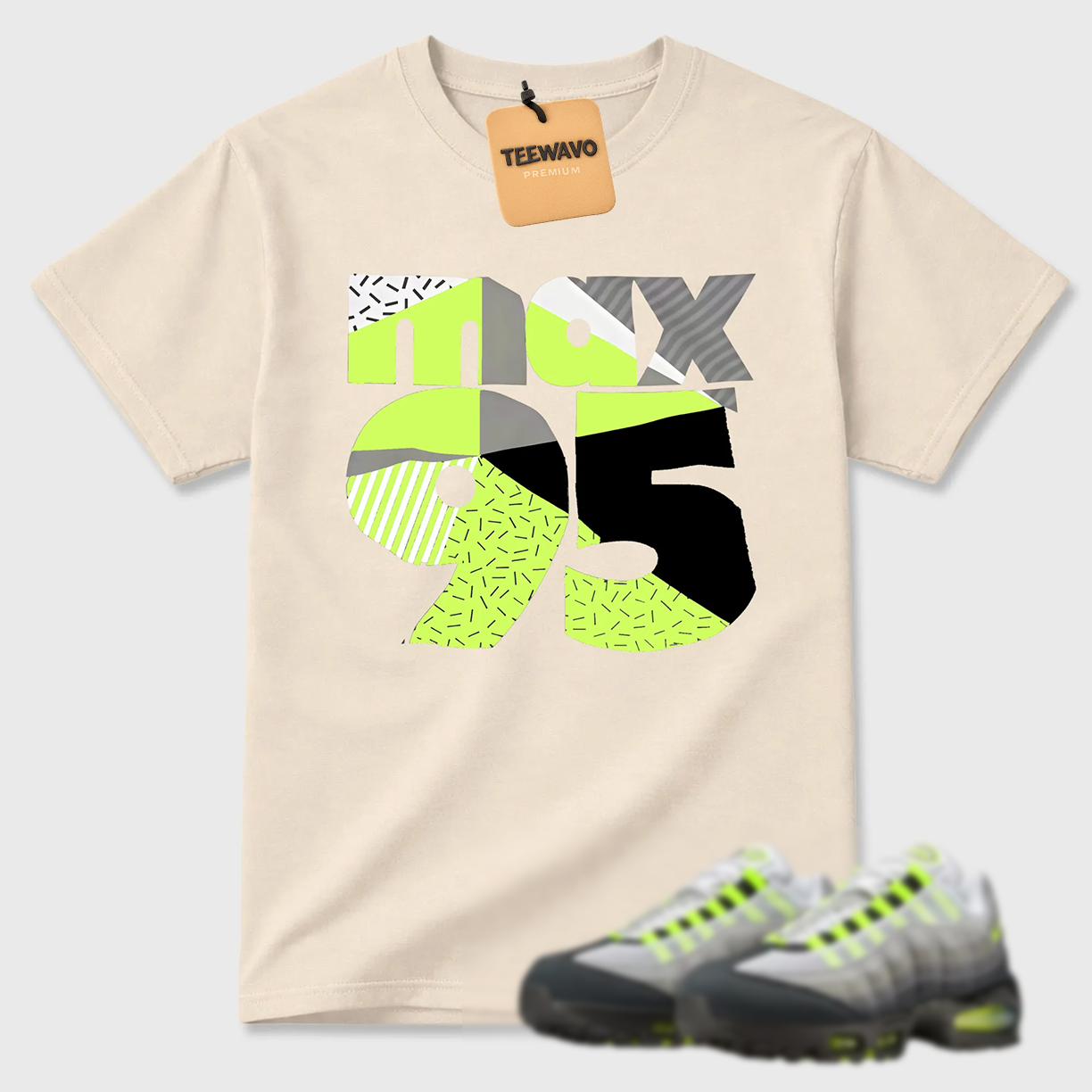 Neon Geometric 95 Premium Graphic Tee