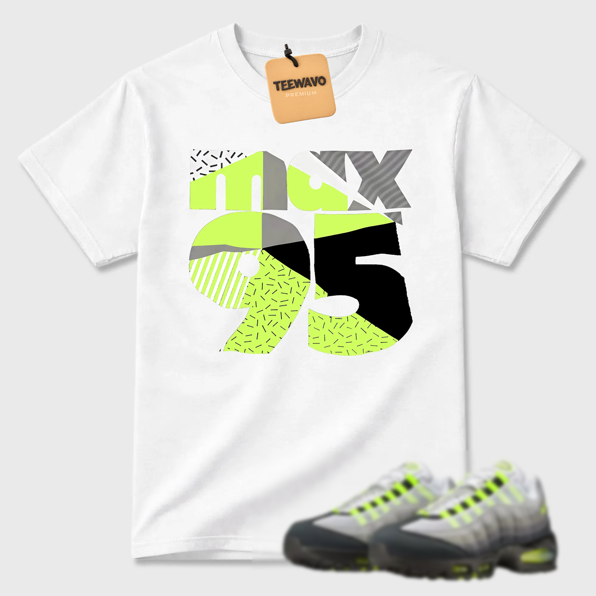 Neon Geometric 95 Premium Graphic Tee
