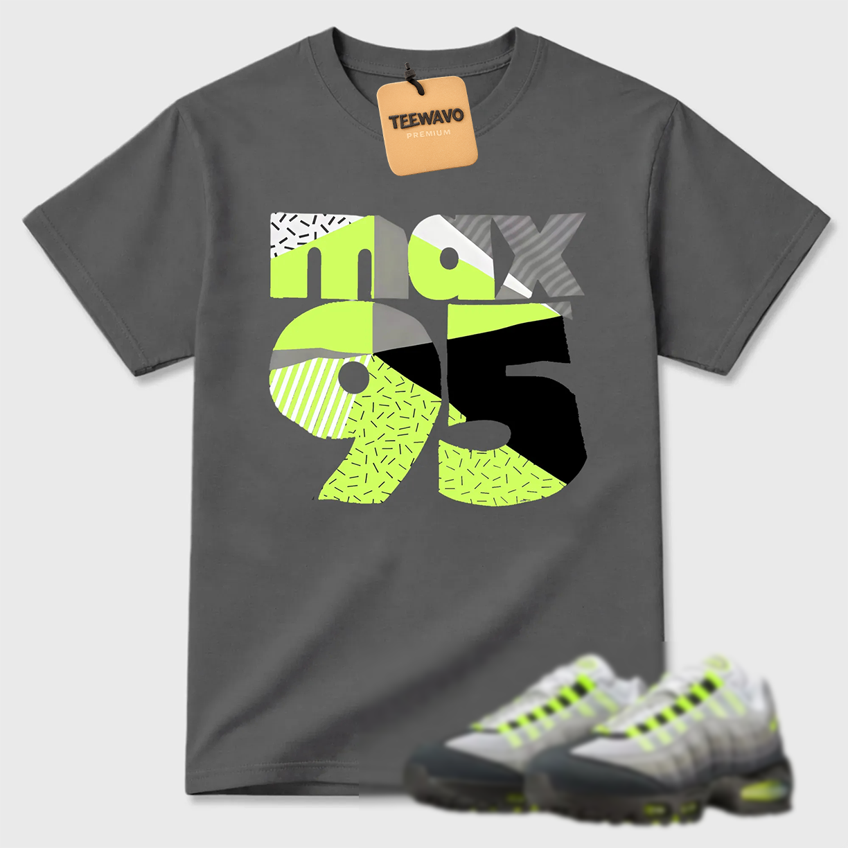 Neon Geometric 95 Premium Graphic Tee