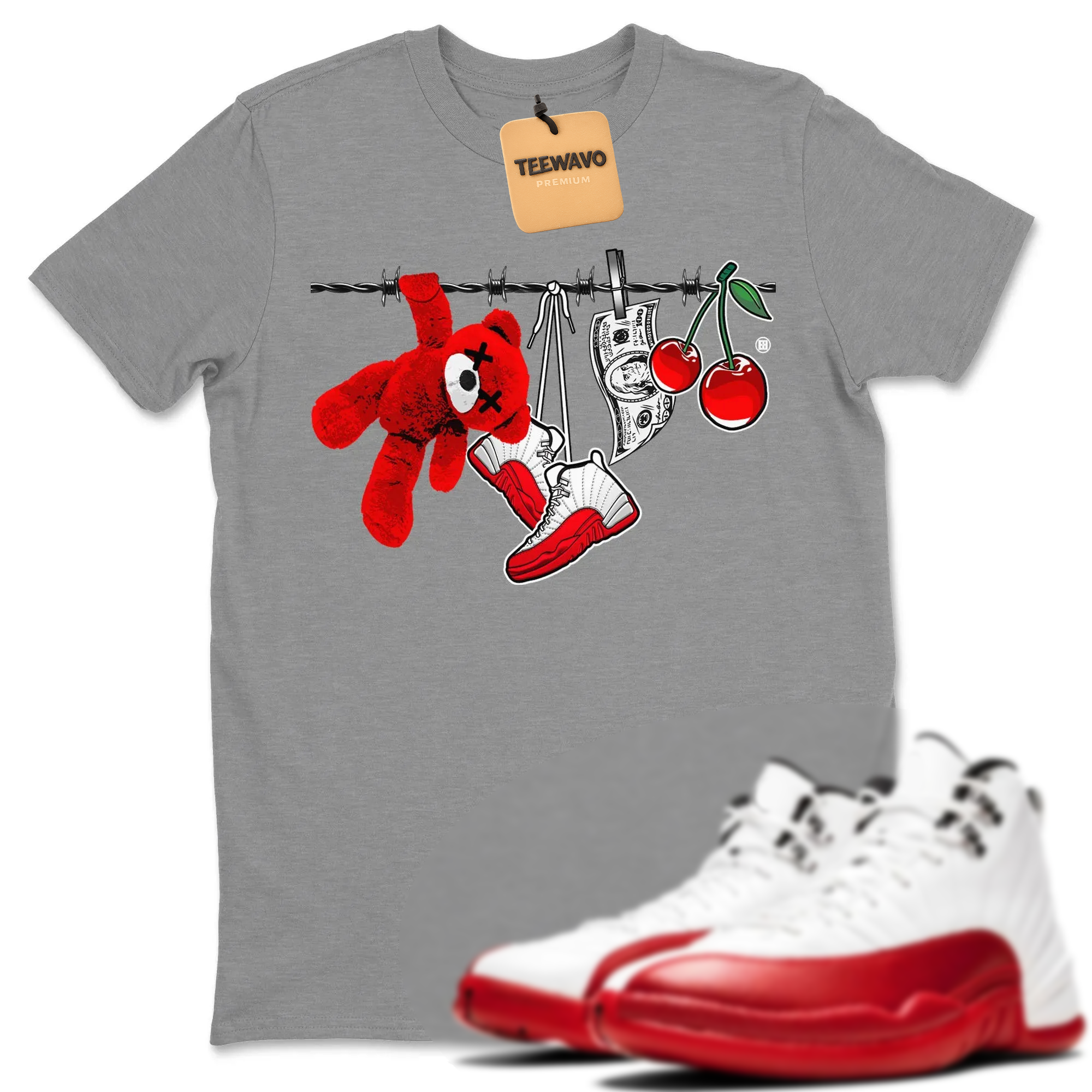 Clothesline Unisex Tops - AJ 12 Cherry