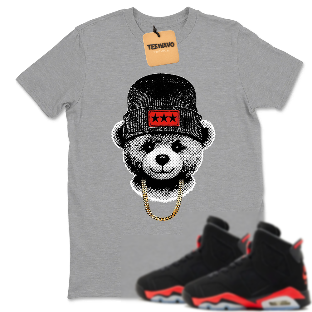 Gangster Teddy TEEWAVO Sneaker Tees - AJ 6 Reverse Infrared