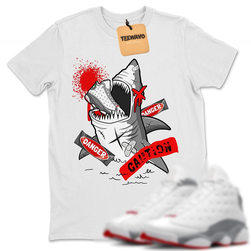 Dangerous Shark TEEWAVO Sneaker Tee - AJD 13 Wolf Grey