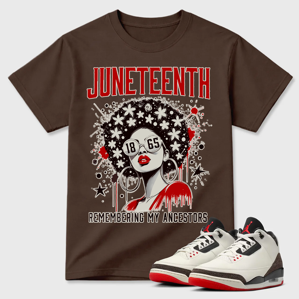 Juneteenth Black Queen With Sunglasses Air Jordan 3 Graphic Tee