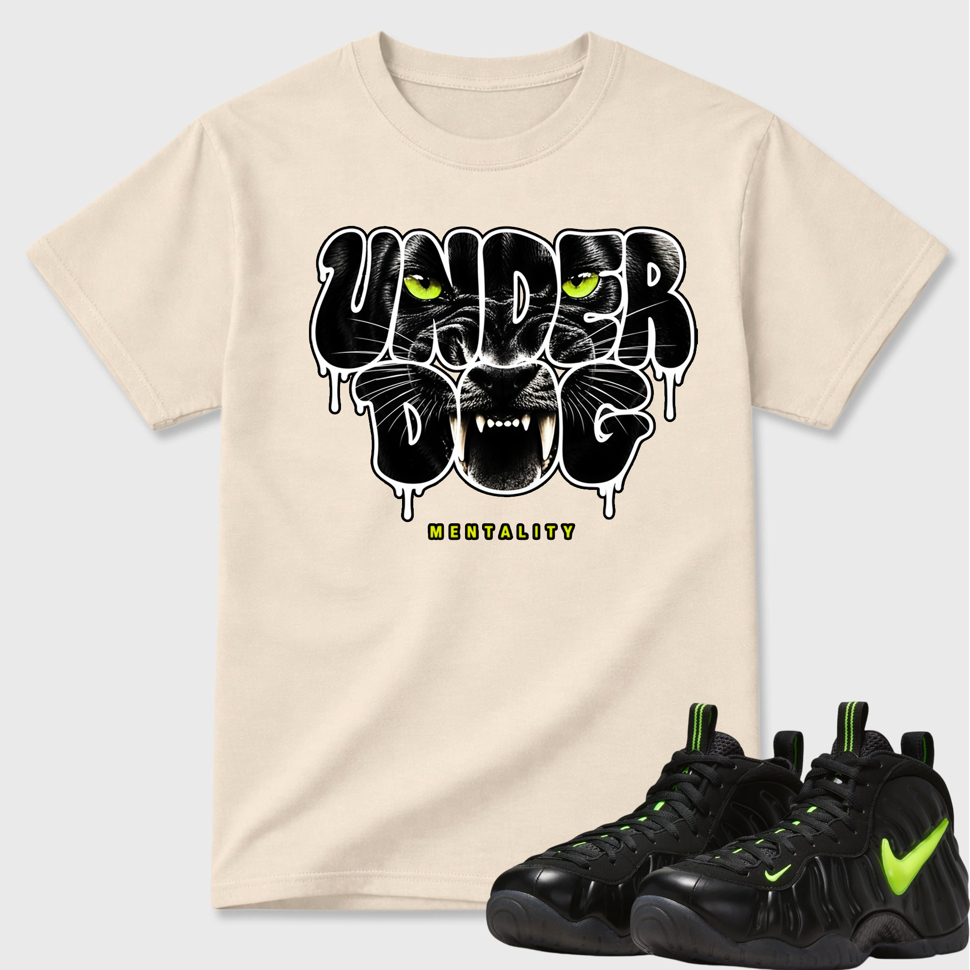 Under Dog Mentality  Sneaker Tees - Air Foamposite Pro Black