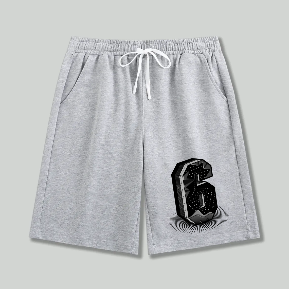 Unisex athletic shorts 3D Number 6 Streetwear