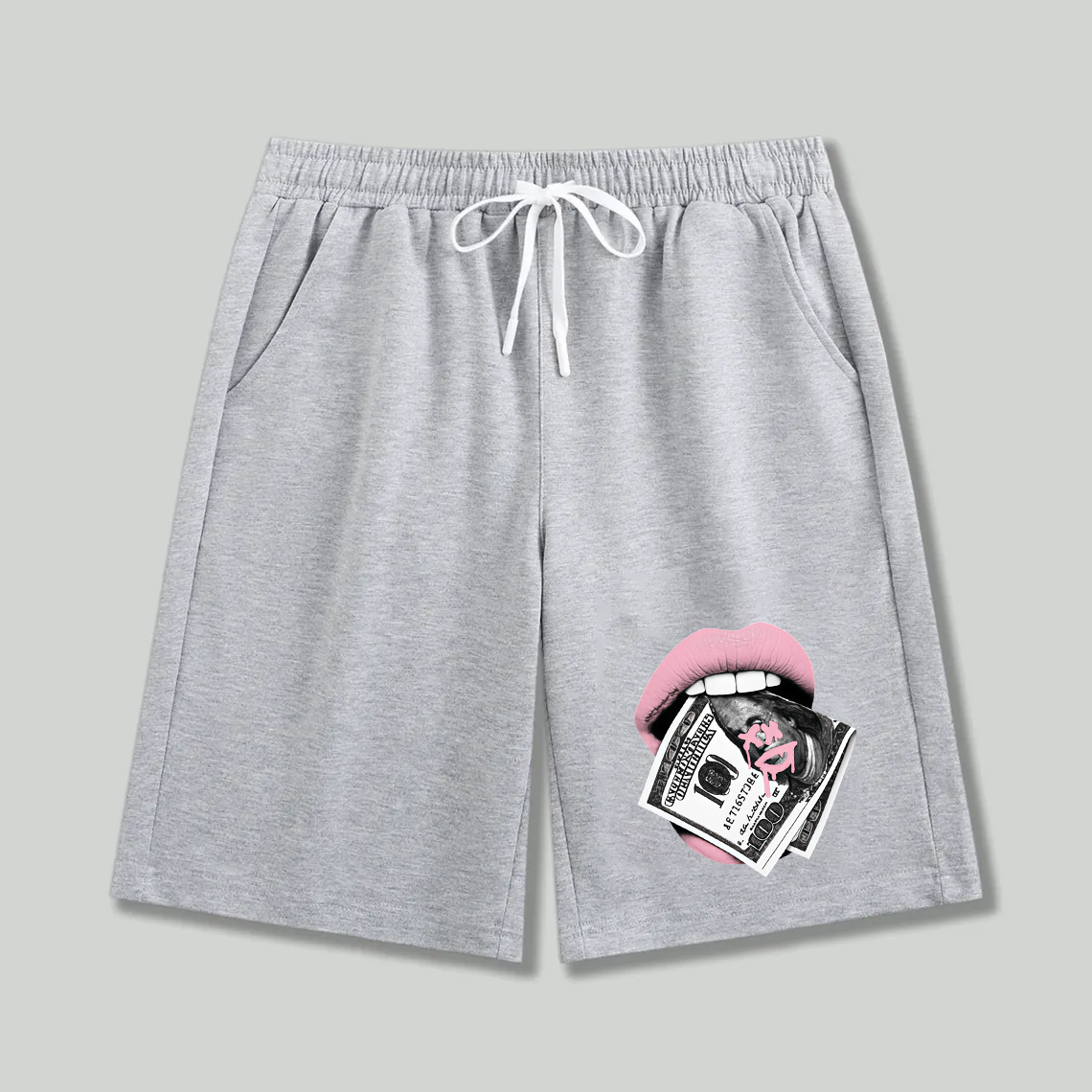 Unisex athletic shorts Pink Lips And Dollar Bills