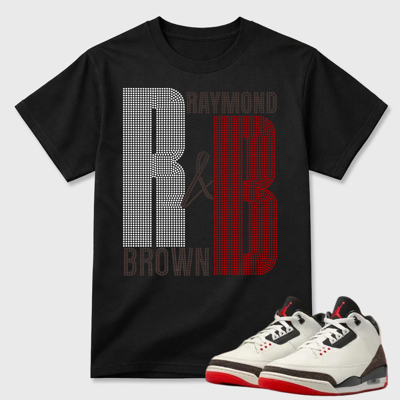Raymond Brown Initials Air Jordan 3 Streetwear Tee