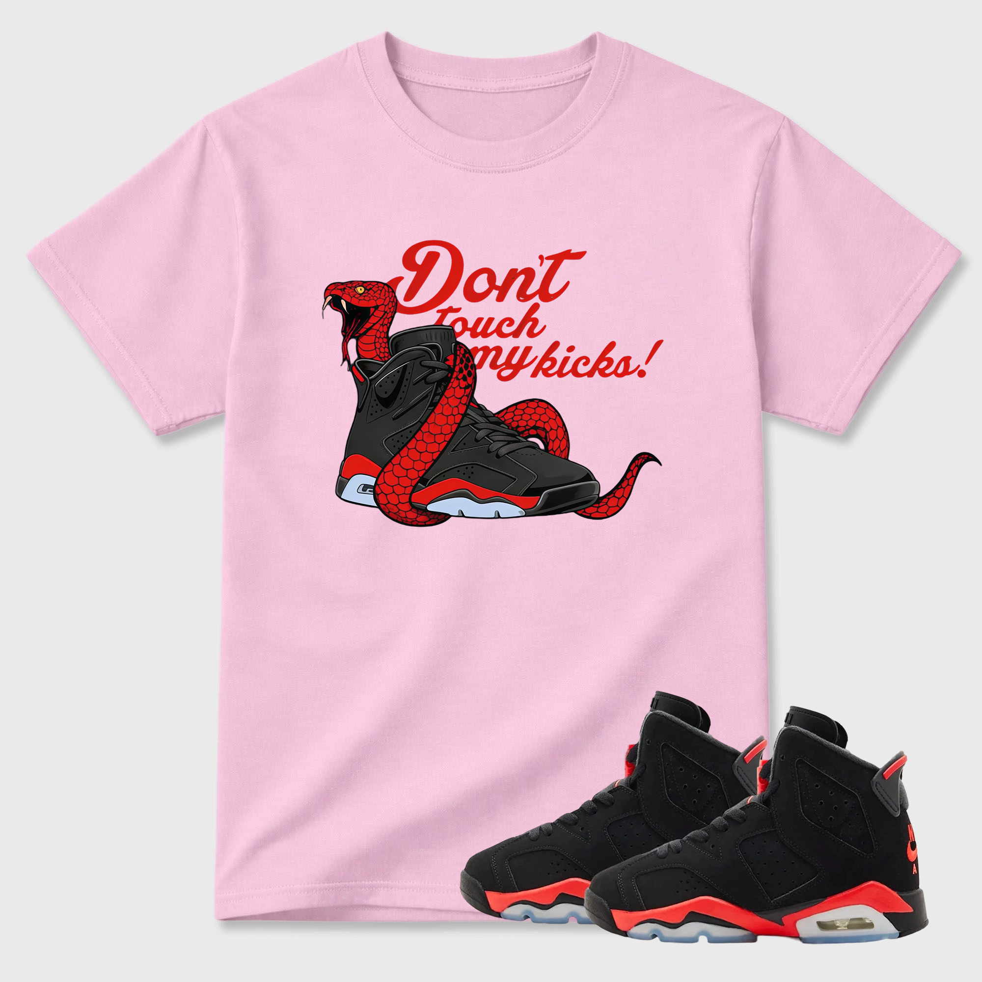 Don't Touch My Kicks TEEWAVO Sneaker Tees - Air Jordan 6 Reverse Infrared
