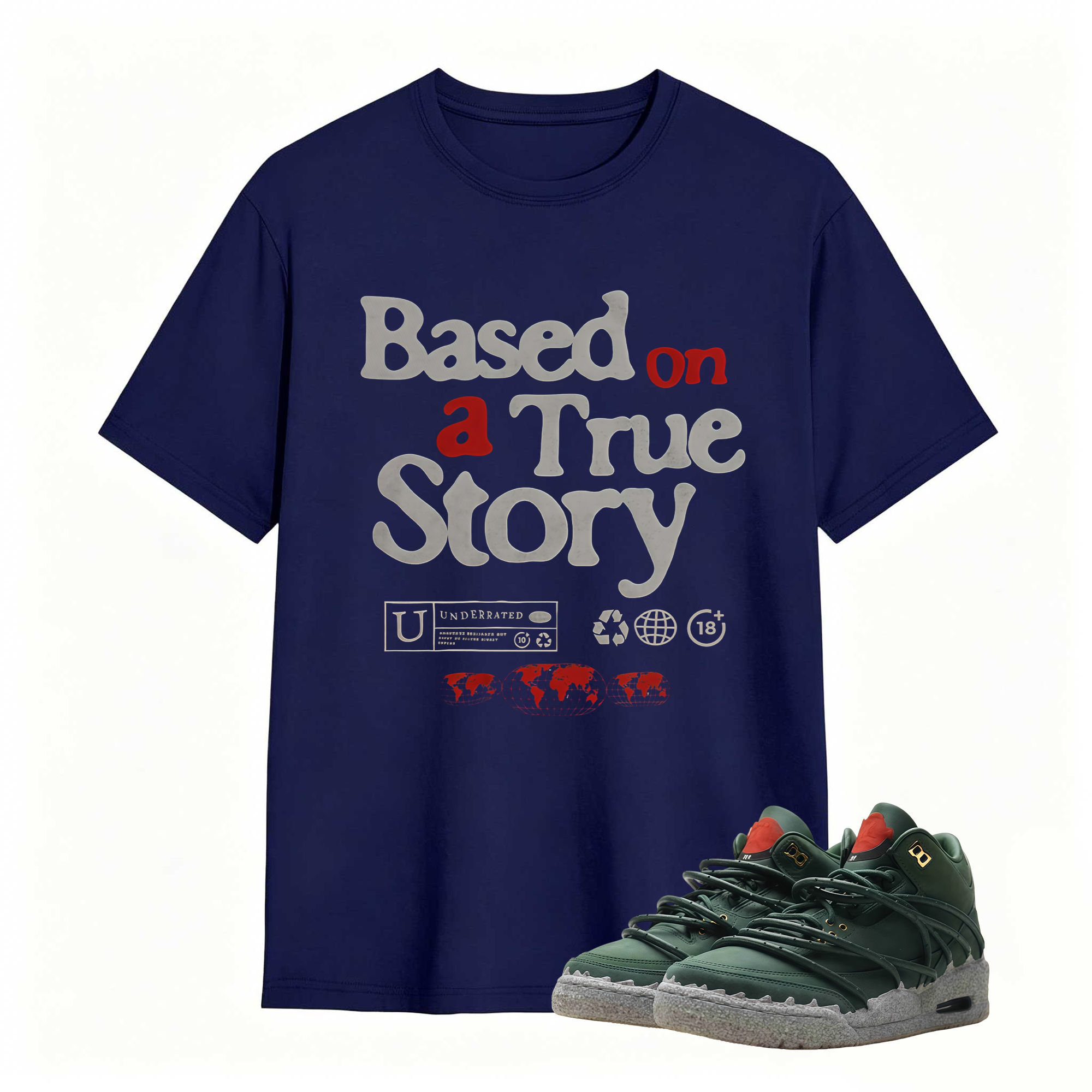 All Cap Sneaker Shirt Green to Match Jordan 3 Concrete Roses