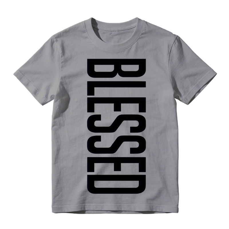 American Minimal Vertical Black Bold Letter T-Shirt