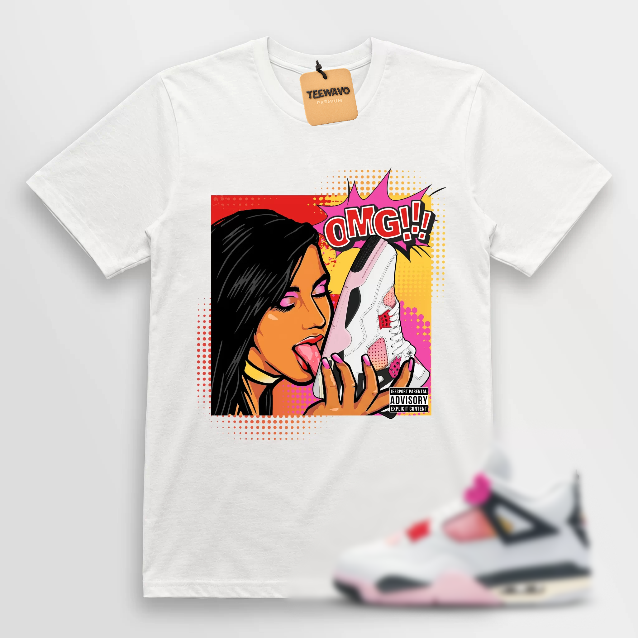 Pop Art Character Graphic Casual Short Sleeve Tee, Retro Comic Street Fashion Printed T-Shirt