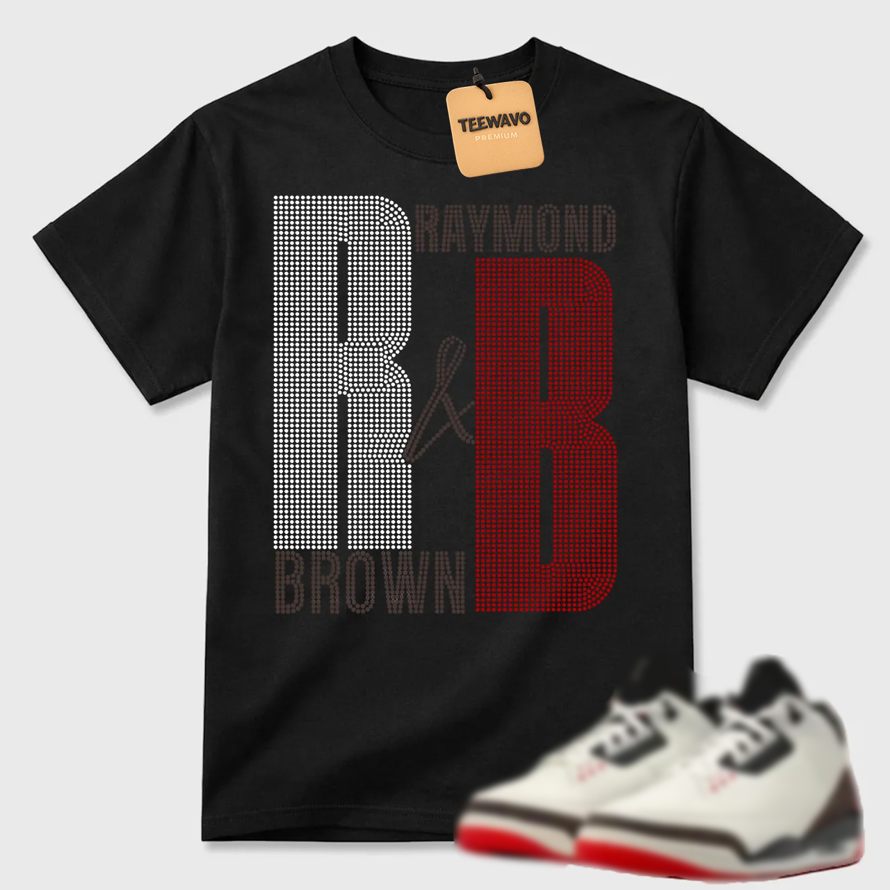 Raymond Brown Initials AJD 3 Streetwear Tee