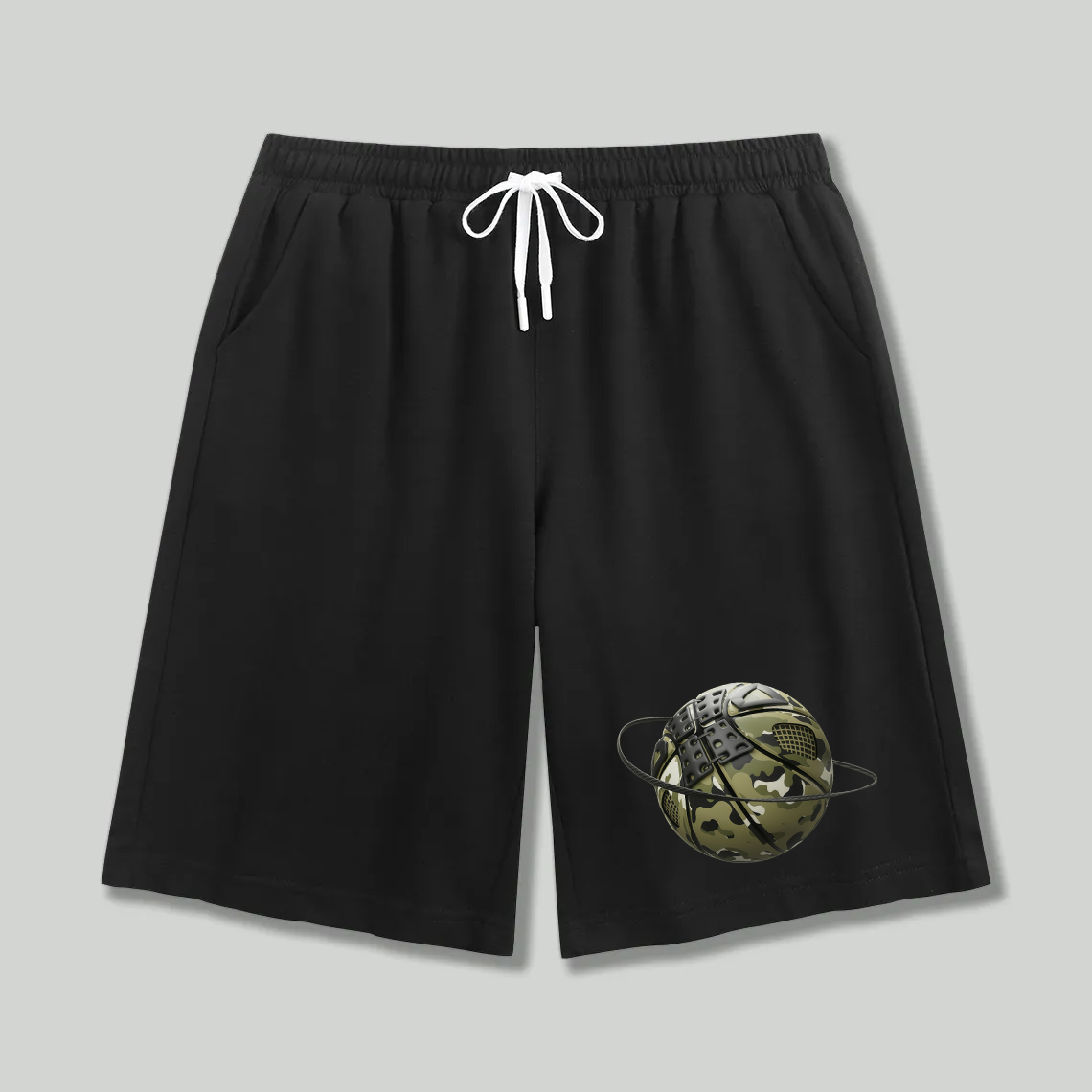 Unisex athletic shorts Camo Basketball Planet Graphic Print