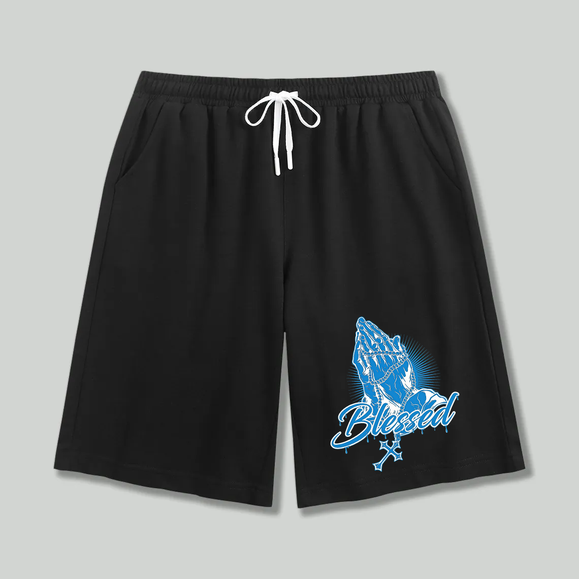 Unisex athletic shorts Blessed Praying Hands Graphic Print