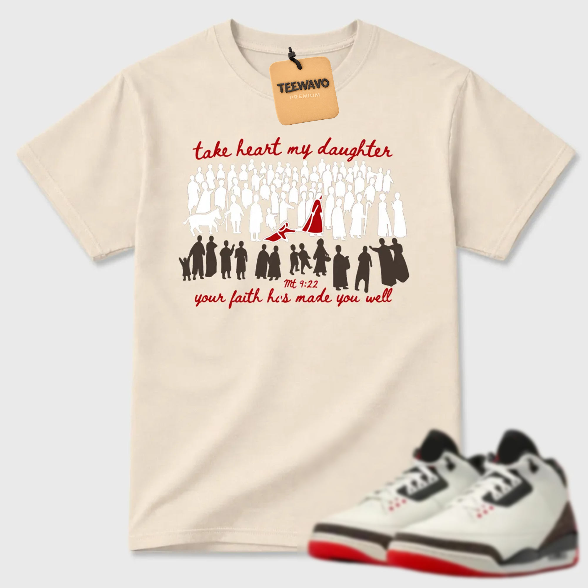 Take Heart My Daughter Religious AJ 3 Statement Tee