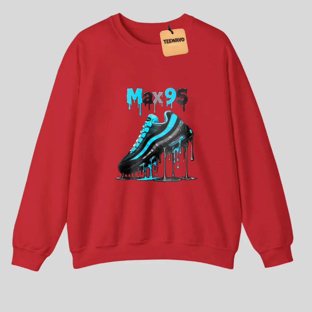 Black With Blue Sneaker Graphic Print tshirt 100% cotton