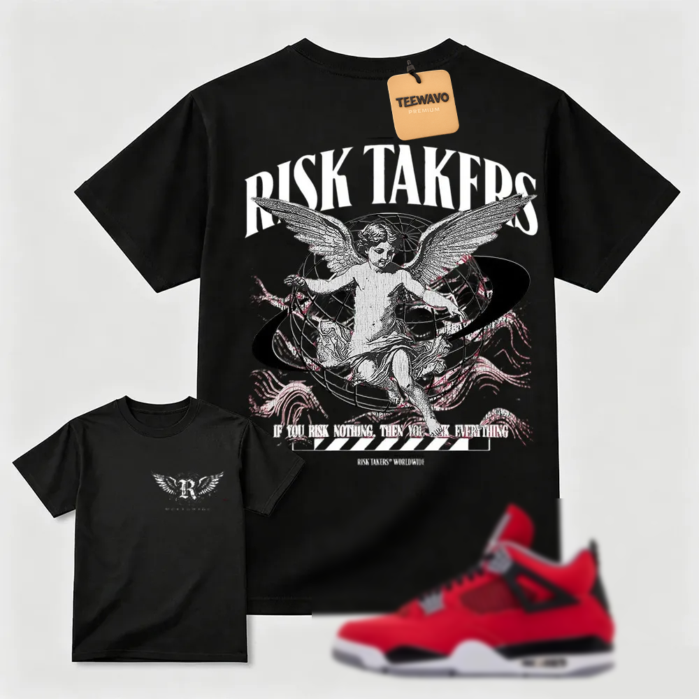 Toro Bravo 4 AJ4 Shirts to match Sneaker Match Tees Red Risktakers Worldwide