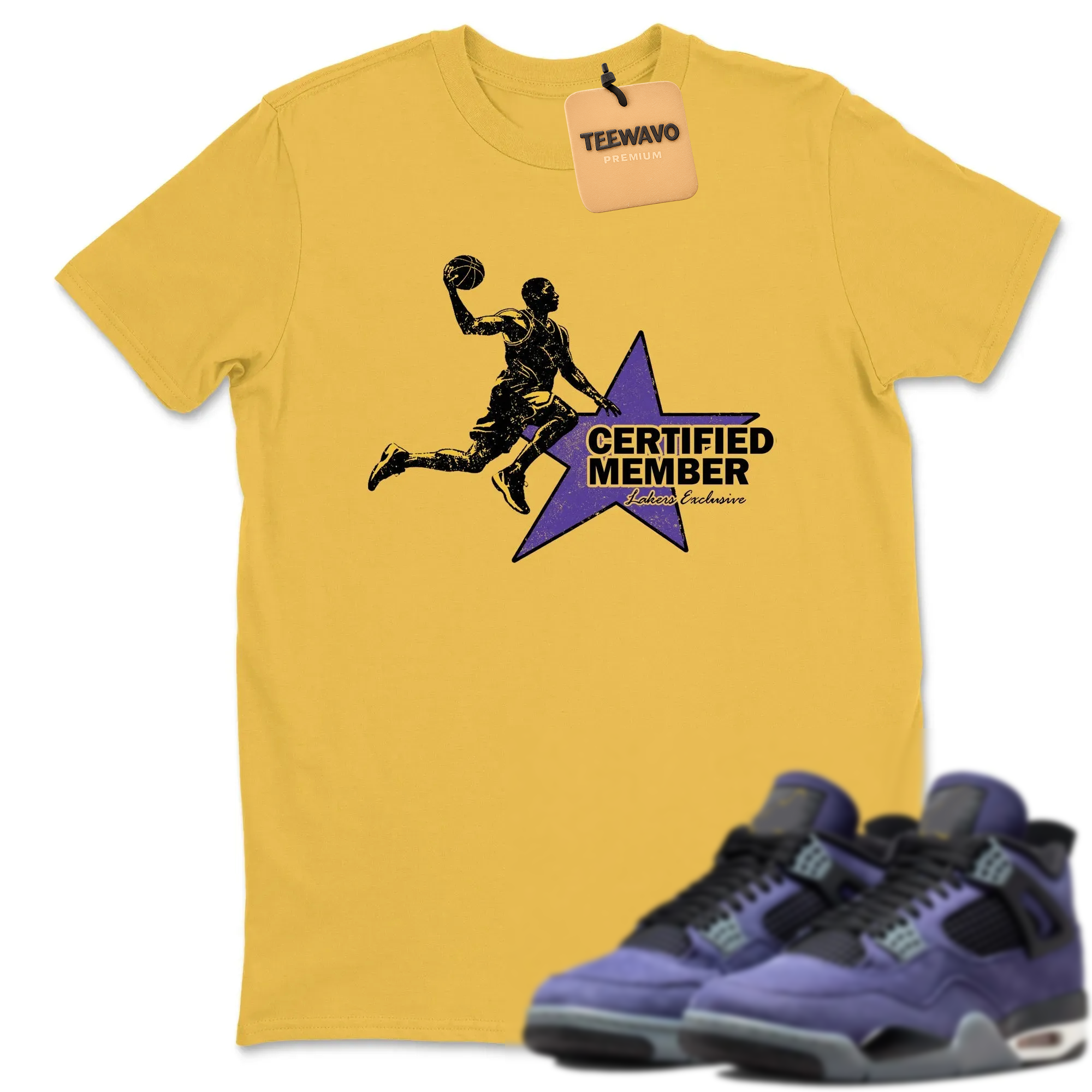 Certified Member Sneaker Tees - AJ 4 Lakeshow