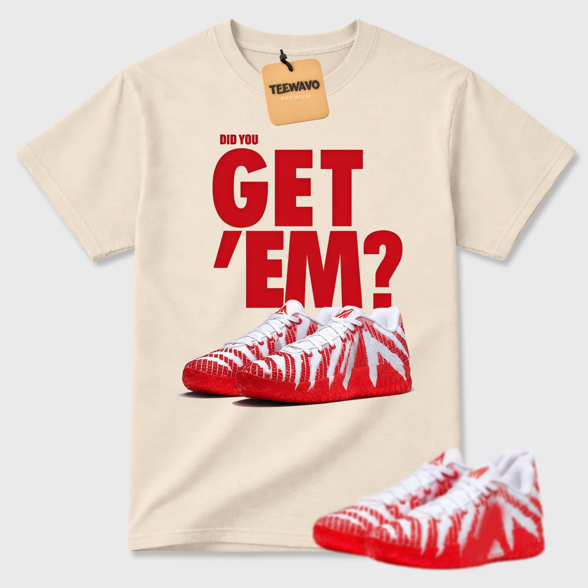 Did you get's me Shirt To Match-Ja3 red and white 
