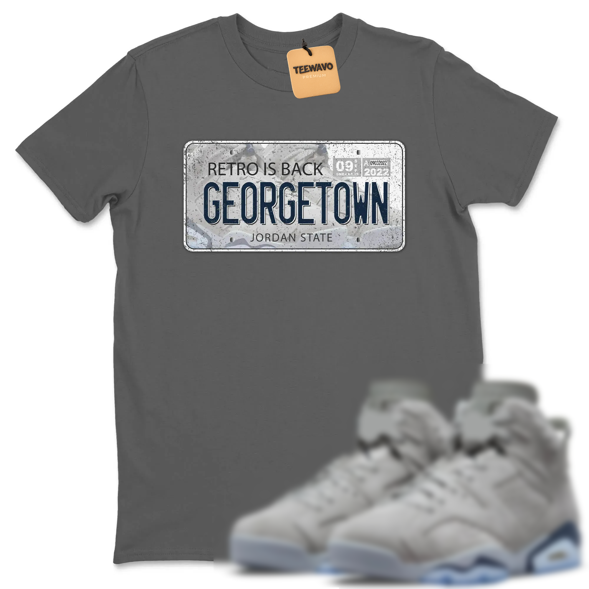 Jordan Plate Unisex Tops - AJ 6 Georgetown