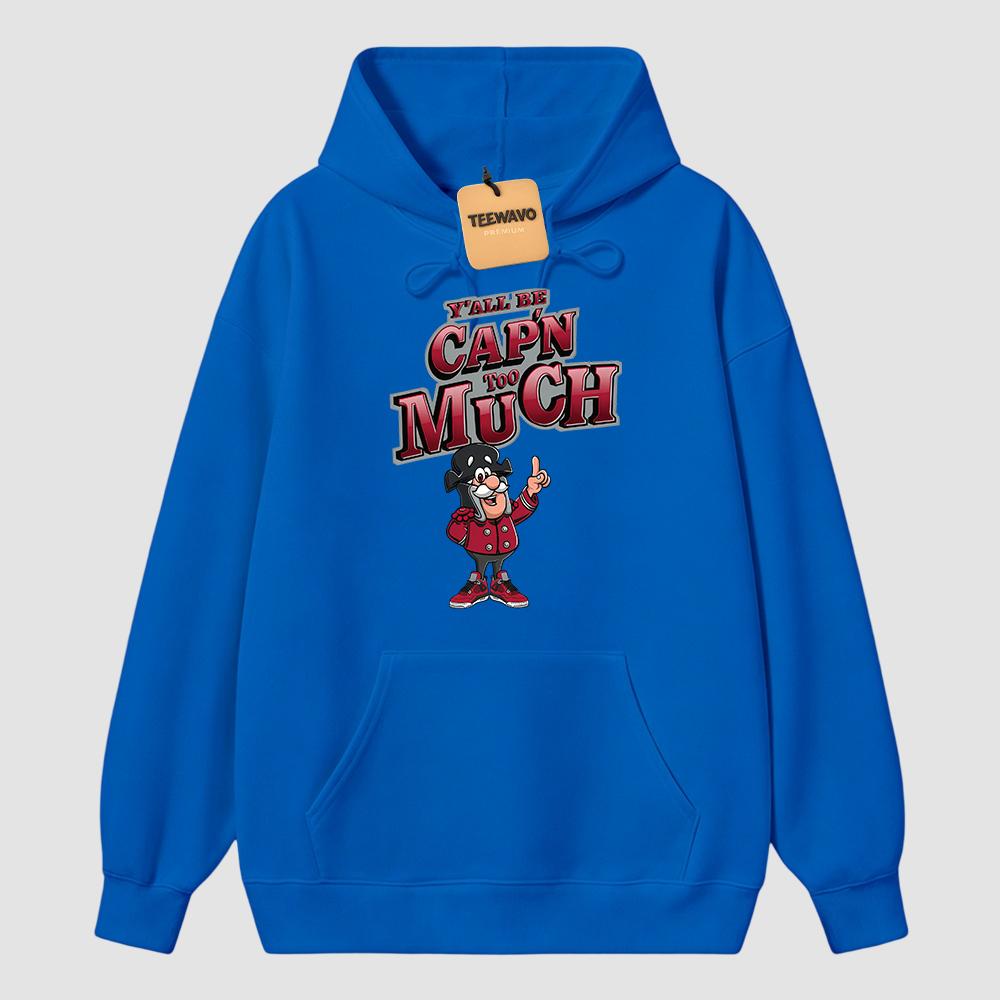CAP'N MUCH! Hoodie To Match AJ 4 Toro Bravo Fire Red Black